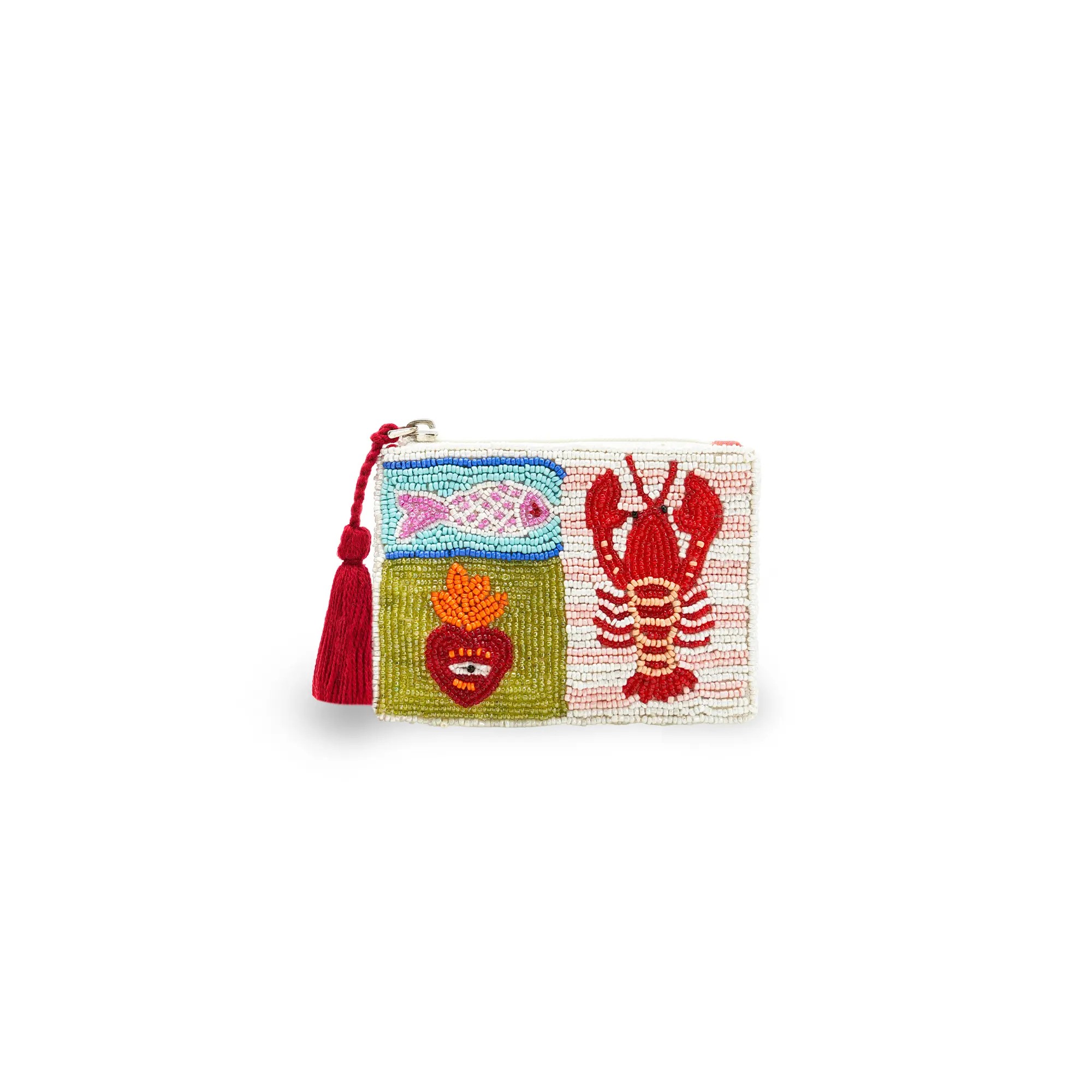 Women's Lobster-Print Clutch Pouch, Ocean Story Themed Wristlet for Casual Use