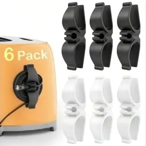 6 Pack Durable Rubber Cord Organizer for Home & Kitchen Appliances, 3M Adhesive Stick-On Cord Wrapper with Stable Design, Easy Cable Storage Cord Hider & Practical Cable Management Accessories