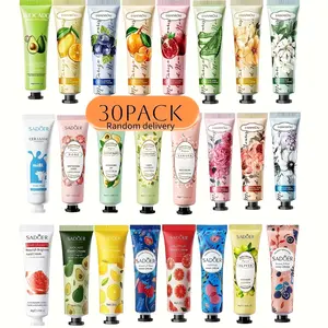 30-piece hand cream set, shipped randomly - winter moisturizing plant-scented lotion, suitable for dry and cracked hands and body - hand care moisturizing cream, mini hand cream travel set, wedding season, wedding favors