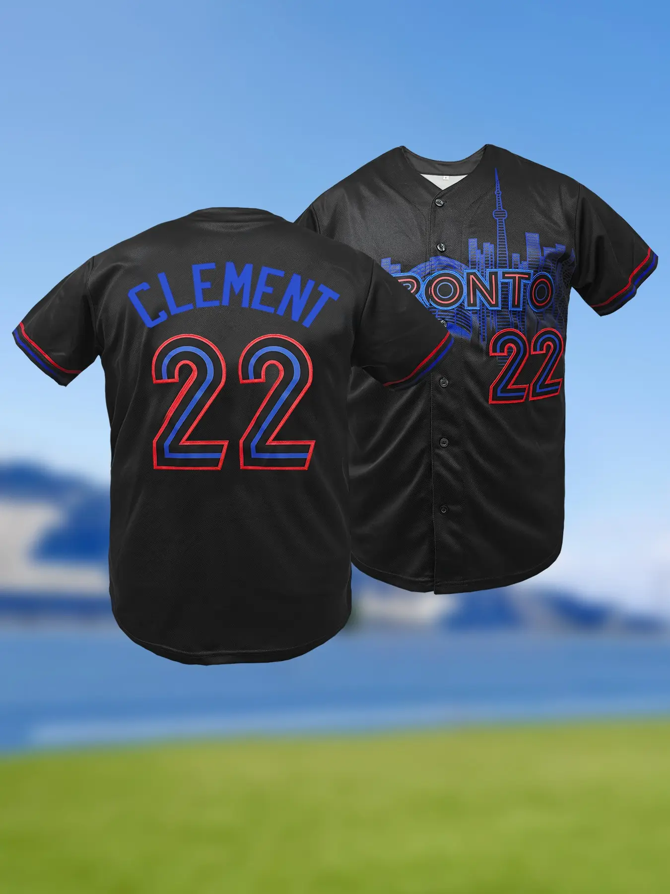 Men's Toronto #22  Baseball Jersey Stitched T-Shirt for Sports Fan