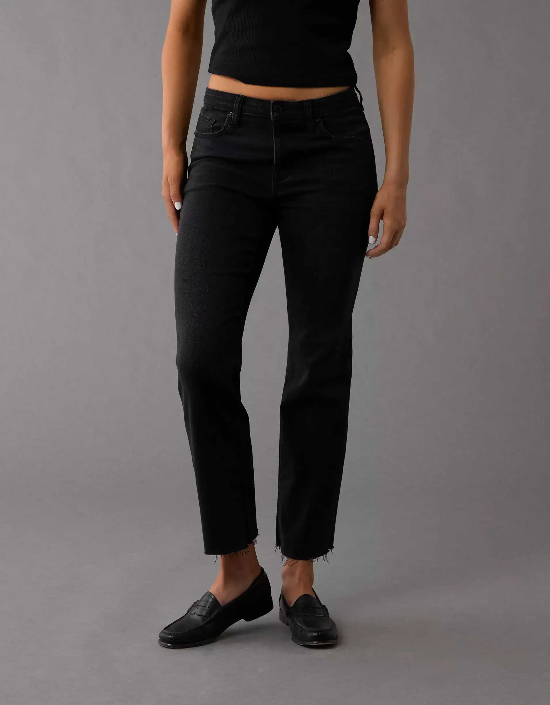 American Eagle Next Level High-Waisted Kick Bootcut Crop Jean - TikTok Shop