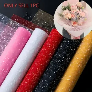 Rainbow Snowflake Lace Flower Packaging Cloth, Handmade Rose Wrapping Paper, Floral Arrangement Materials, Wholesale Gift Decoration Supplies