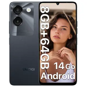 Teléfono móvil 2024 new phones G9A UMIDIGI Cell Phone, Android 14 Go,8GB+64GB/TF 1TB Expend Octa-Core, 4G Dual SIM Card,  6.75"HD+Display AI Face Unlock Android Phone, 5000mAh, GPS