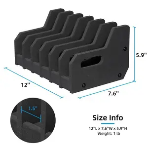 6 Compartments Foam Pistol Holder Rack, Gun Cabinet Organizer, Practical Gun Storage Accessories for Home Safe,Pistol Rack ，Pistol Holder，Gun Storage ，Display Stand ，Gun Safe，Gun Cabinet，Storage Organizer，Safe Accessories，Pistol Brace，Gun Storage Solution