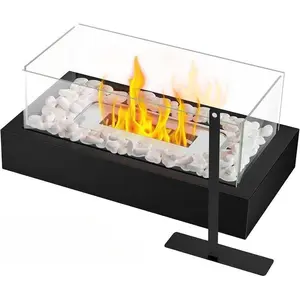 Portable Modern Outdoor Fire Pit, Tabletop Fire Pit, Indoor & Outdoor Alcohol Heater, Perfect for BBQ Parties Camping Hiking Gifts for Mom Home Decor