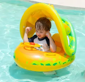 Baby Swim Float with Seat ,Removable Sun Canopy, For kids under 38 lbs, Pool Swim Ring 2025 New Upgrade for 3 6 10 12 Months 2 3 4 5 Years, Find Your Jun #cozyvibes
