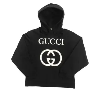 Pre-owned GUCCI Cotton Small Leather Goods Interlocking G Logo Hoodie