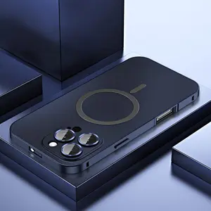 Alloy Aluminum MagSafe Magnetic Casing for iPhone 16 Pro Max, Thin Smartphone Accessory with Full Coverage Camera Lens Protection, Wireless Charging Compatible Cellphone Handheld Cover