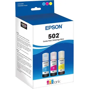 EPSON 502 EcoTank Ink Ultra-high Capacity Bottle Color Combo Pack Works with ET-2850, ET-2980, ET-2988, ET-3850, ET-3930, ET-3950, ET-4850, ET-4950 and other select EcoTank models