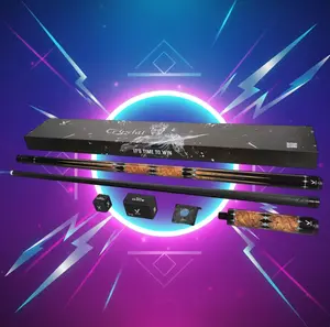 EVO CRYSTAL Maxbing Edition – Ember Vein | Carbon Fiber Pro-Taper Cue with Carbon + Glassfiber Butt, TIME Tip (12.5 mm), 6" Extension & Complete Player Kit