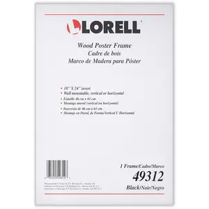 Lorell Wood Poster Frame, 18" x 24", Black
