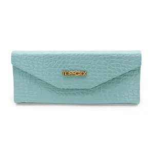 Turquoise Faux Croco Hard Case