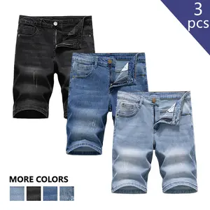Clean Gent 3-piece set / 1-piece set: minimalist basic stretch denim shorts—versatile, comfortable, and breathable; regular fit (please refer to the size chart).