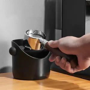 Coffee Knock Box Shock-Absorbent Espresso Box for Barista Coffee Grind Anti-slip Espresso Dump Bin Grind Waste Bin Coffee Maker Tools