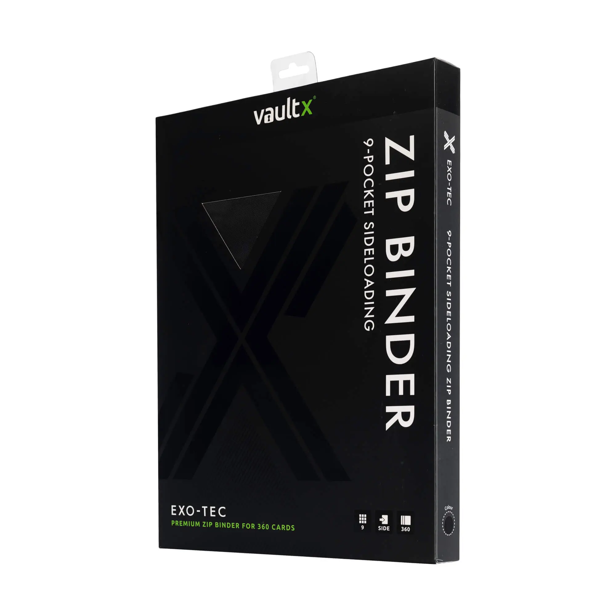 vault x 9 pocket trading card zip binder 9-Pocket Trading Card Binder – Vault X Zip Green main image 1