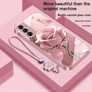 Suitable for [Galaxy A14 5g] high-end phone case，a beautiful four-leaf clover lanyard is included,exquisite and high-end design,a variety of colors are available for you to choose from YM99