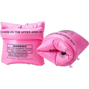 Arm Floaties for Adults Kids - 2 Pack Pool Floats Arm Bands Flotation Tubes, Pink Inflatable Swim Water Ring PVC Arms Floaty Arms Floater Sleeves for Toddlers Kids 3 5 6 12 Years Swimming Pool Beach