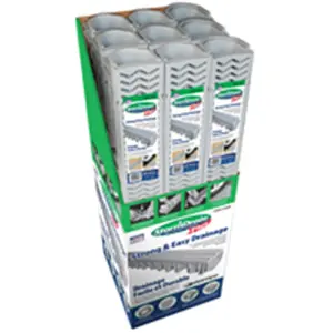 Fernco FSDP-CHGG Permanent Outdoor Storm Drain Channel - UV Resistant, Easy to Install, Drainage Pipe for Efficient Water Removal