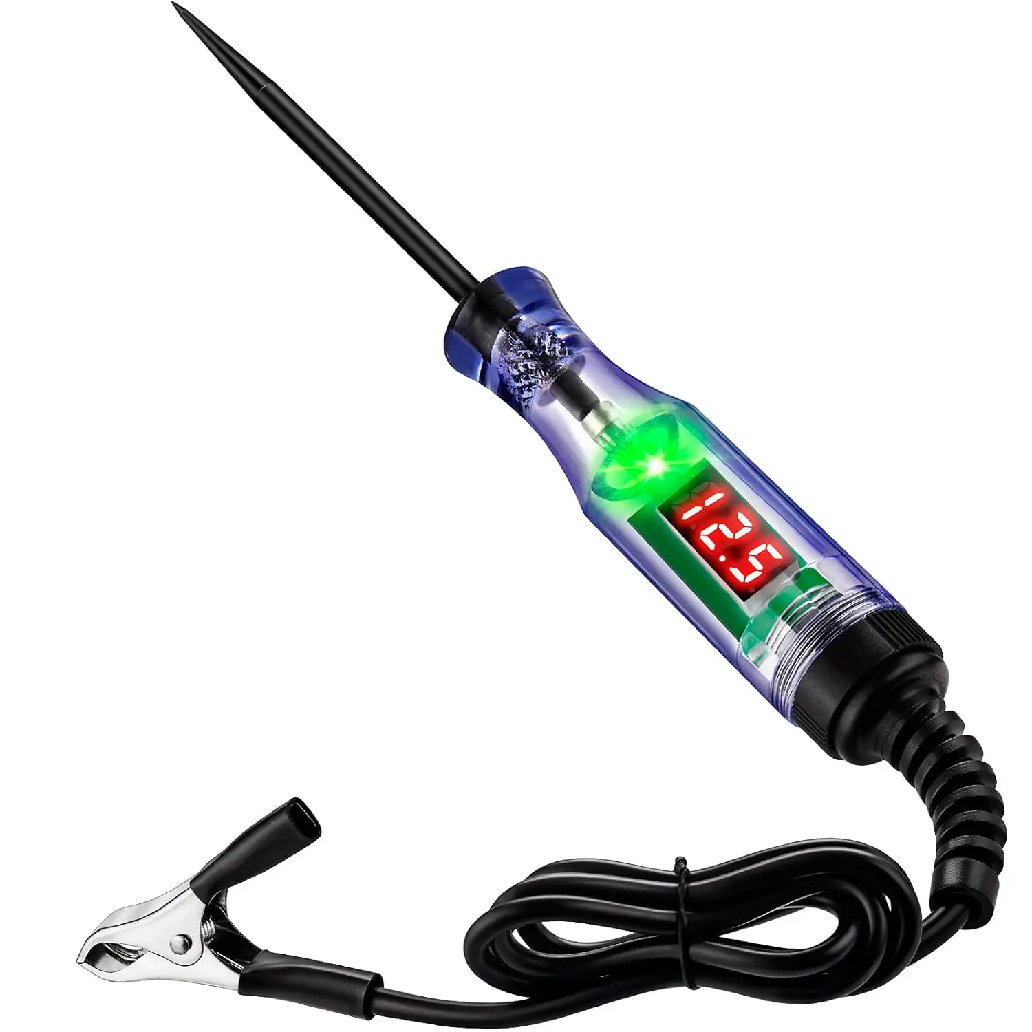 Test Light Automotive 3-48V Digital LED Circuit Tester, Auto Light Tester with  Display, Electric Tester Pen with Voltmeter and Probe for Checking     &