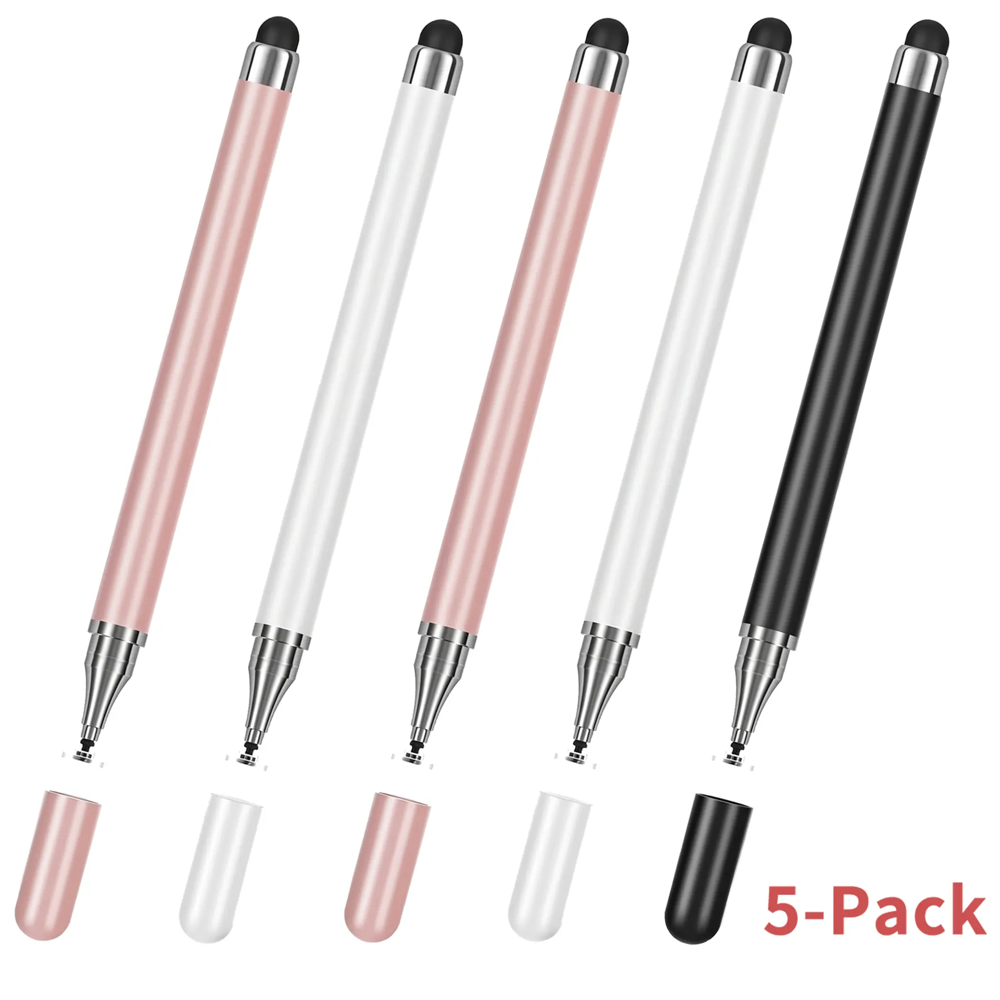 5 PCS Smooth Precision Disc Stylus Pen - 2-in-1 Touchscreen Accessory for Android/iOS Smartphones/Tablets, Ideal for Writing, Home Office Essential Accessories, Stylus Pen for Touchscreen, Tablet Styluses #TikTokShopSpringGlo