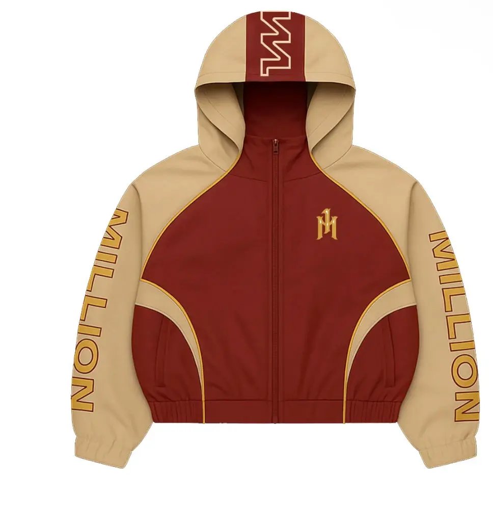 989890 One Million Bold Statement Tan Windbreaker Set