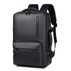 Men's Business Solid Color Backpack, Fashionable Casual Oxford Backpack, Waterproof Backpack for School & Travel