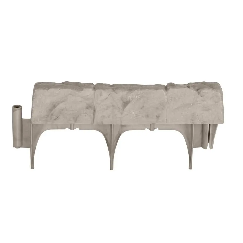 Border Stone 10 ft. (12 in. Sections) Plastic Border Edging