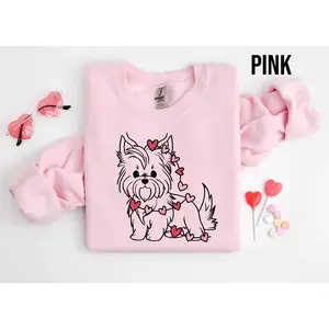 Yorkshire Terrier Valentine Sweatshirt, Yorkie Valentine's Day Shirt, Yorkie Mom Valentine Shirt, Yorkie Lover Gift, Valentines Dog Shirt
