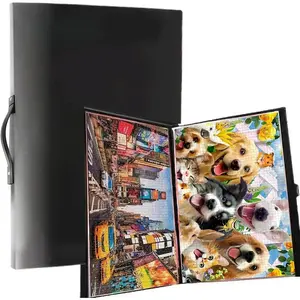 1000-Piece Puzzle Storage Folder Space-Saving Portable Organizer with 20 Pockets for Puzzle Storage and Protection