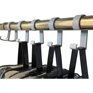 Clean Hang Hooks - Closet Hooks for Purses, Belts, Bags - Gray (Pack of 6) (Standard, 1.3 Inch)