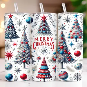 Christmas pattern Tumbler, 20oz, 30oz Tumbler, Tumbler matching Christmas festive colors, Christmas gift for family and friends