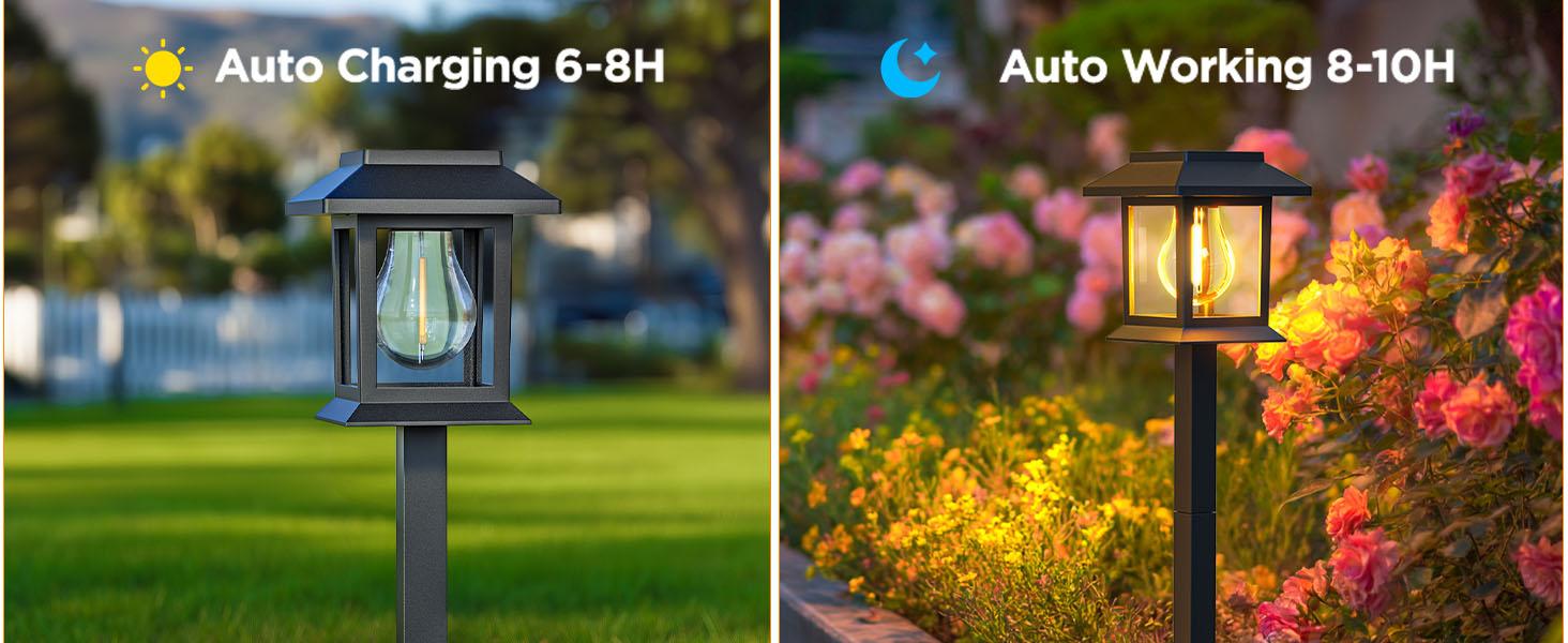 14-Pack Upgraded LED Solar Pathway Lights - Modern Luxury Outdoor Solar Lights with Auto On/Off, IP65 Waterproof, Easy Installation for Garden, Driveway, Patio,dorm essentials,home decor,home essentials,camping essentials