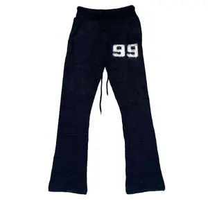 Mohair Flare Pants Black