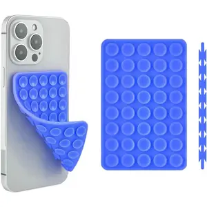 Sticky Grip Holder for Cellphone,  Suction Cup Phone Case Mount Double-Sided, Hands-Free Phone Accessories  Grip Holder for Selfie and Video (Dark Blue)