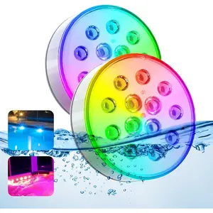 Pool Lights, pgraded Rechargeable Sbmersible LED Lights with Remote IP68  16 Colors Hot Tb nderwater Pool Lights for Above Grond Ingrond Pool, Bath, Party, Vase 2 Pack