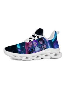 Exclusive Anime Print Casual Shoes, Kpop Trendy Design, Comfortable Breathable Thick Sole, Perfect for Young Anime Lovers