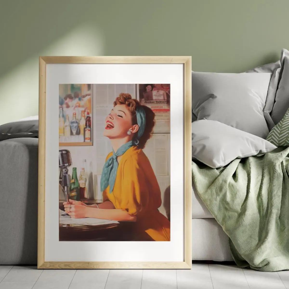 Vintage 1950s Radio Poster Print - Marlboro Aesthetic Print - 1950s Retro Wall Art - Preppy Posters