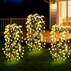 Solar Firework Light Bulbs, 120 Outdoor Solar LED Lights, 8 Lighting Modes, Ideal for Yard Garden Path Party Camping Picnic Christmas Ramadan Easter Valentine Decorations