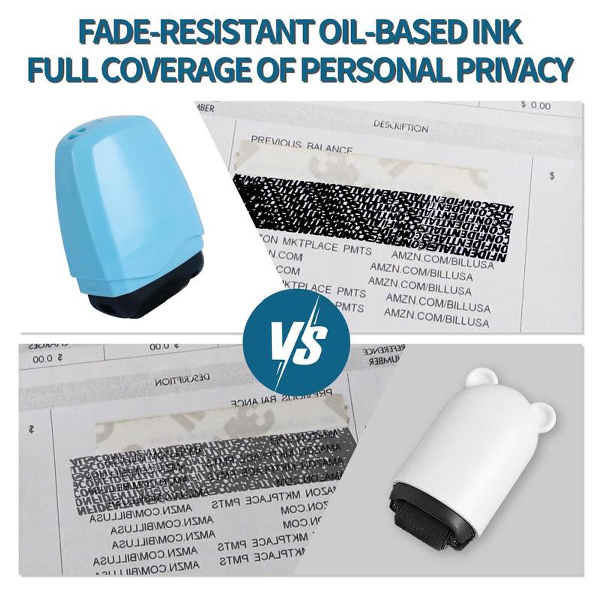 Identity Theft Prevention Roller Stamp,Confidential Privacy Stamp Roller Guard Your ID Address Blocker Rolling Security for Mail Account