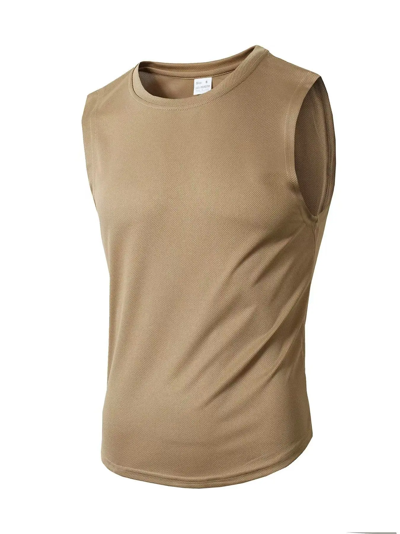 Men's Sleeveless Quick-Dry Shirt, Breathable Mesh Fabric, Sports Vest, Ideal for Sports & Daily Wear, Available in Multiple Colors, Activewear Vest, Dry Fit Sleeveless