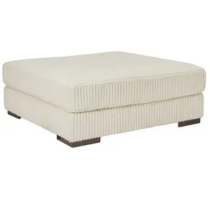 Lindyn Oversized Accent Ottoman - Ivory