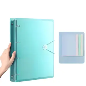 A4 Binder Set, Multi-Color Options, 4 Pocket Design, Includes Insert Pages and Clips, Suitable for School and Office