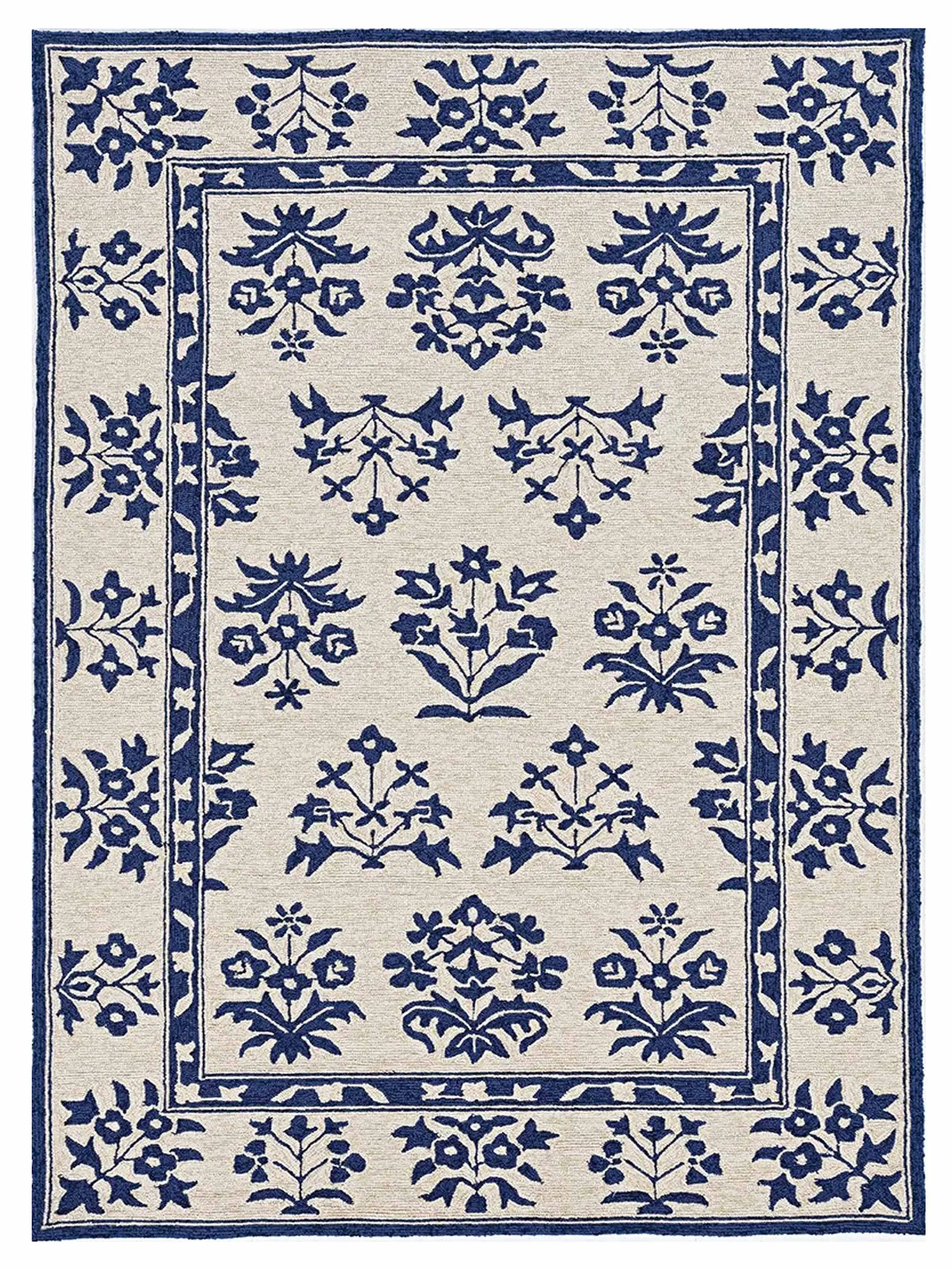 Kas Harbor 4208 Sand Blue Transitional Knotted Rug