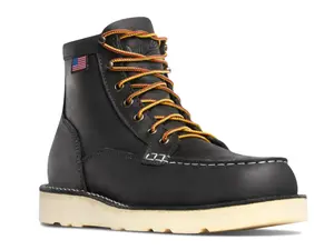 Bull Run Moc Toe 6" Boots for Men – Premium Black Leather