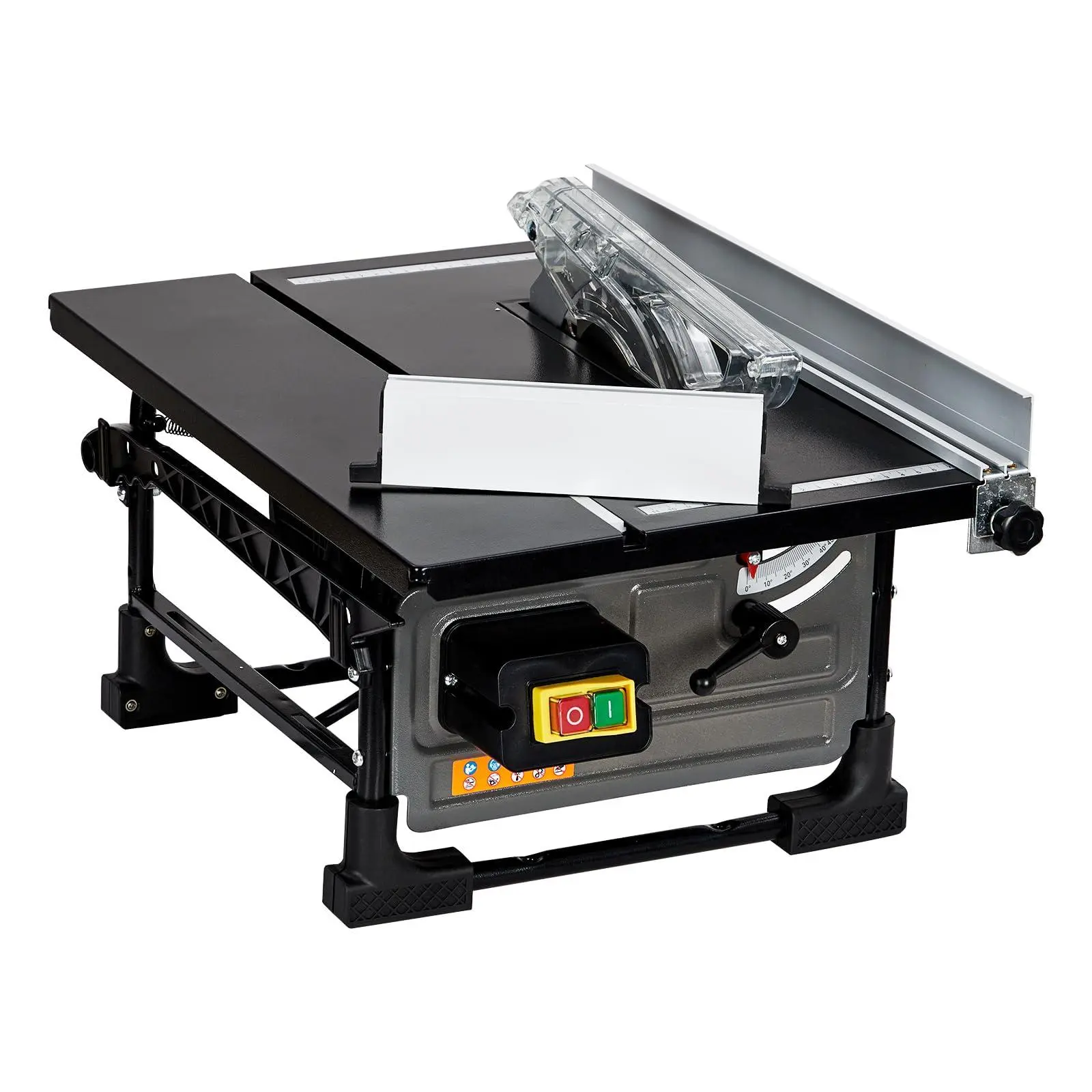 GARVEE Table Saw for Jobsite, 8 in 6.7-Amp Copper Motor, Cutting Speed Up to 3576RPM, 24 T Blade,Compact Portable Table Saw Kit With Sliding Miter Gauge, for Diy Woodworking, Grey