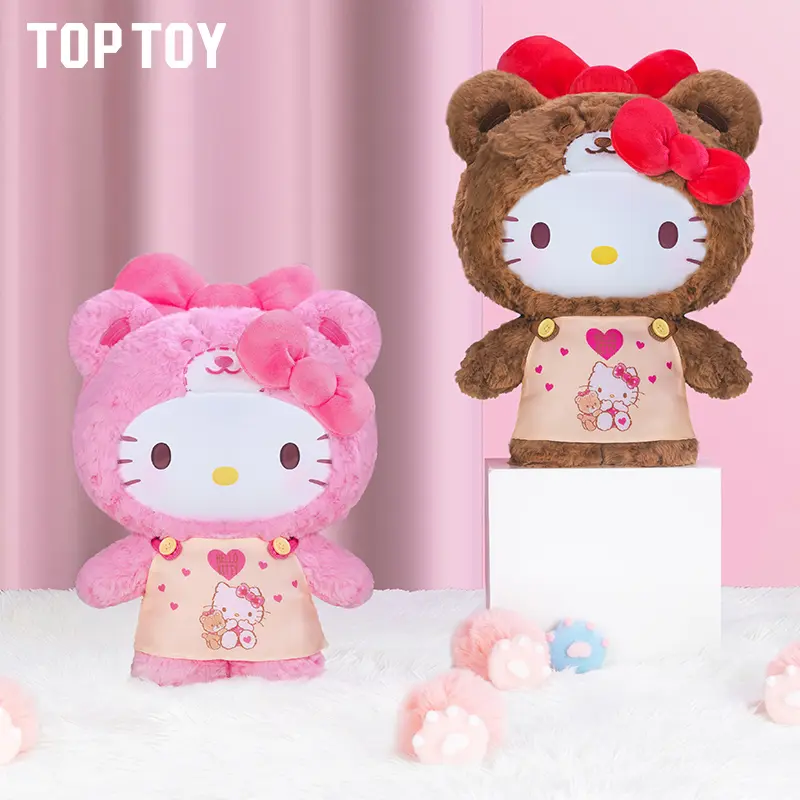 TOPTOY Hello Kitty Caramel Pajama Series Officially Licensed Plush Doll - Soft Stuffed Toy, Ideal Gift for Collectors, Perfect Valentine's Day Present for Kawaii Fans, Official Licensed