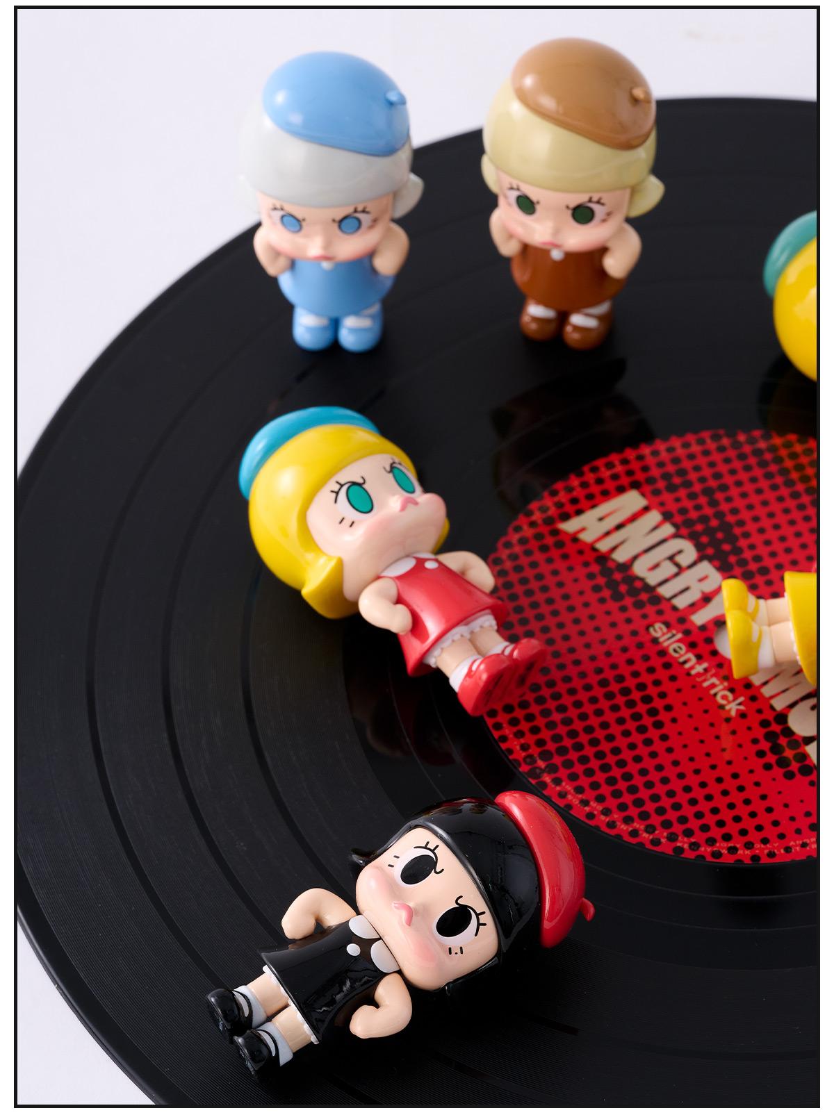 POP MART Angry Molly Mini Figure Set - Long Play 9, Collectible Toys