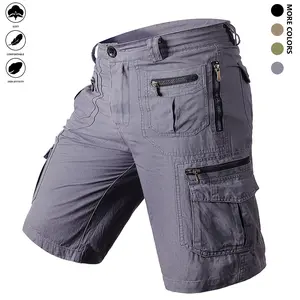 Men's Large Size Work Shorts, Men's Tactical Work Shorts - Quick Dry & Lightweight - Multi-Pocket Outdoor Style Shorts with Elastic Waistband (No Belt), Suitable for Hiking, Camping, Working, Fishing - All-Season Shorts, Men's Work Shorts