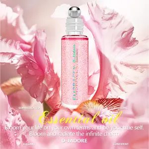 20ML D-Jadore Roller Essential Oil Fragrance, Aromatherapy Diffuser Oil, DIY Candle and Soap Essential Oils, Long-Lasting Alcohol-Free Female Floral Aroma, Perfect for Home and Travel