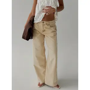 Serenitia Mid Rise Relaxed Jeans Sandy Brown Wash